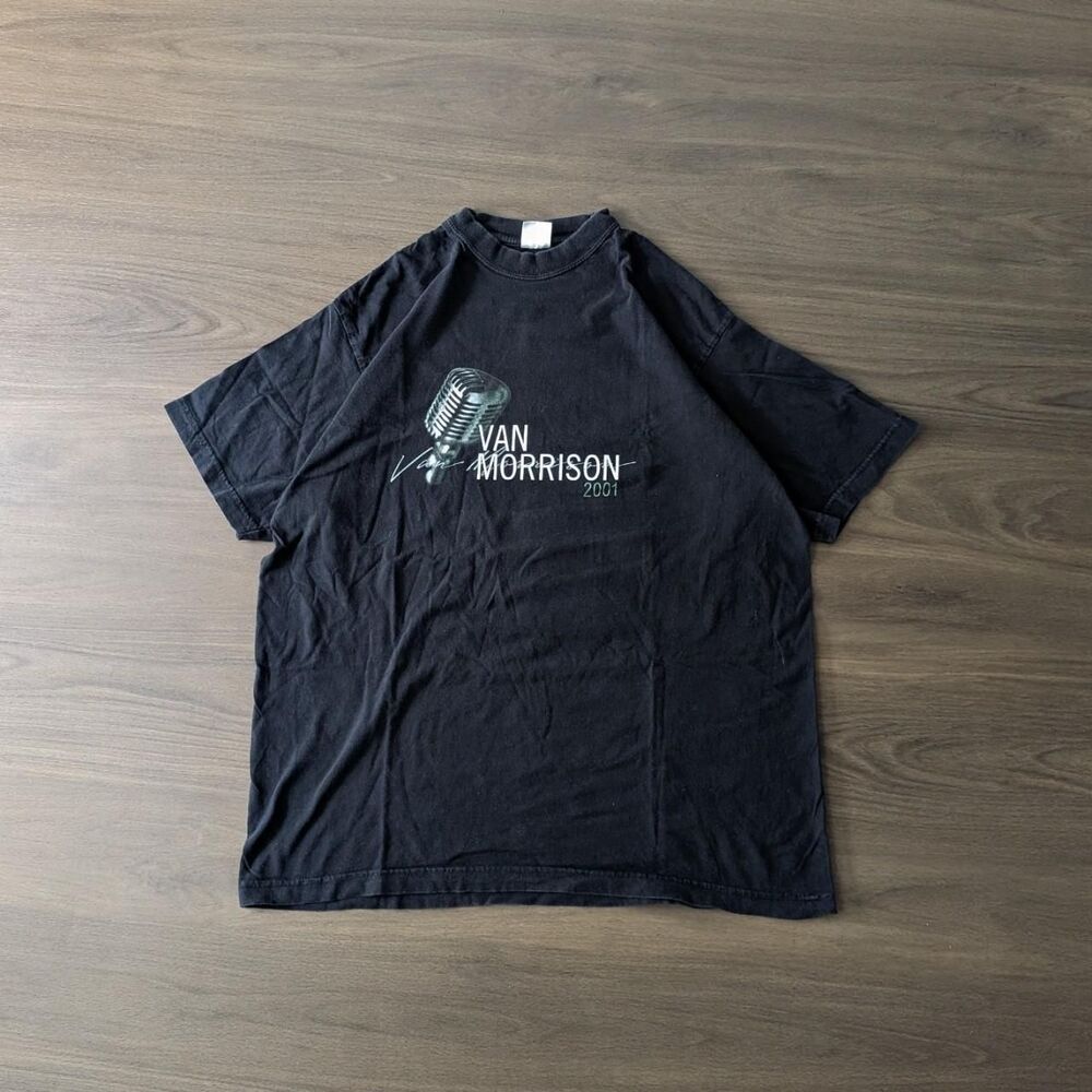 Y2K Van Morrison Band Tshirt 2001 Tour Black BG Brand XL
